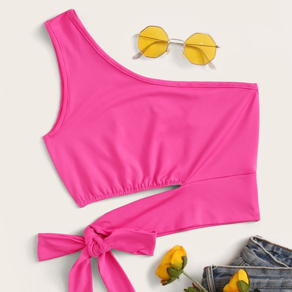 SHEIN ONE SHOULDER TOP